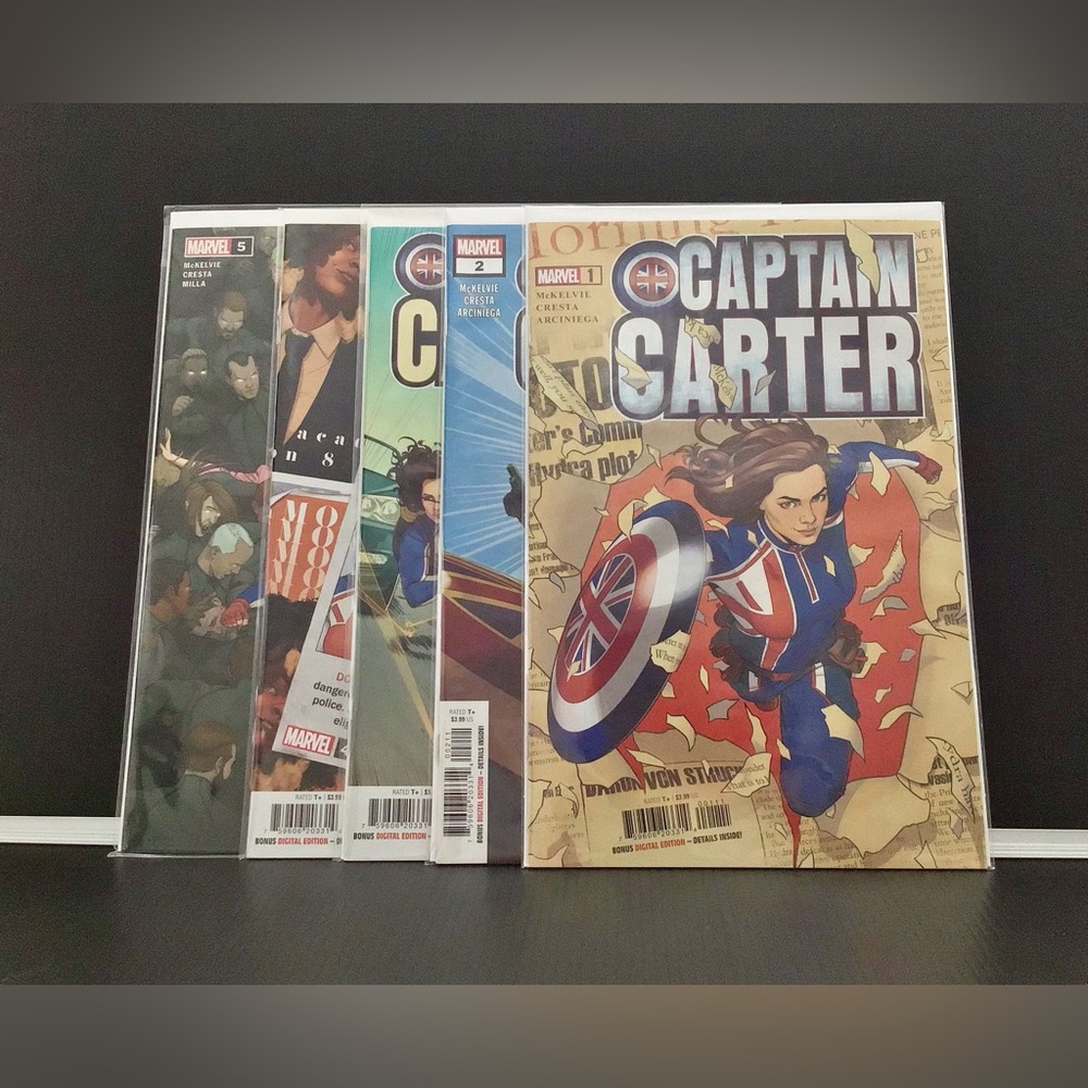🔑 Marvel Comics Captain Carter Complete Series set. KEY! Covers 1A/2A/3A/4A/5A